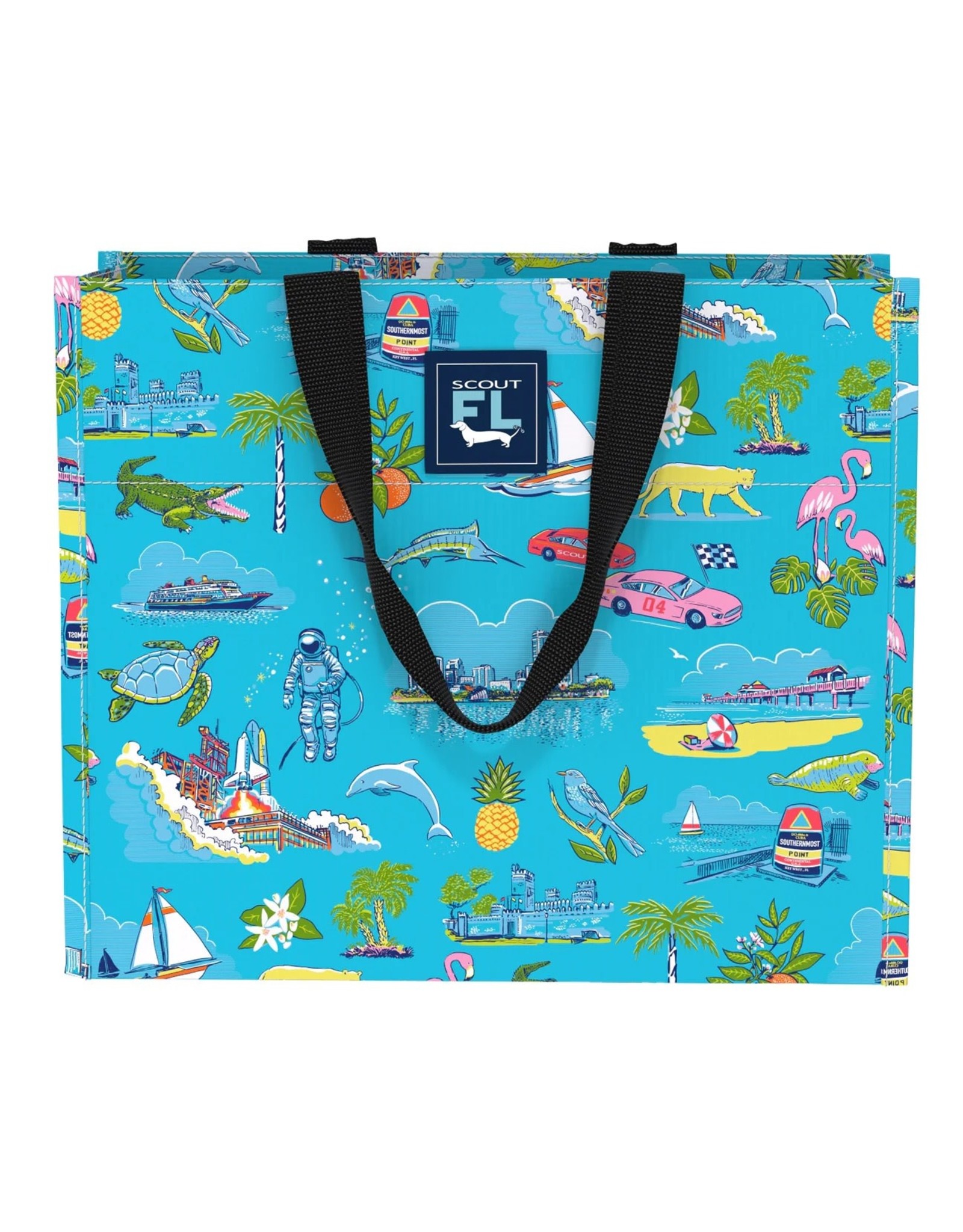 Scout Bags Large Package Tote Gift Bag In Florida Pattern