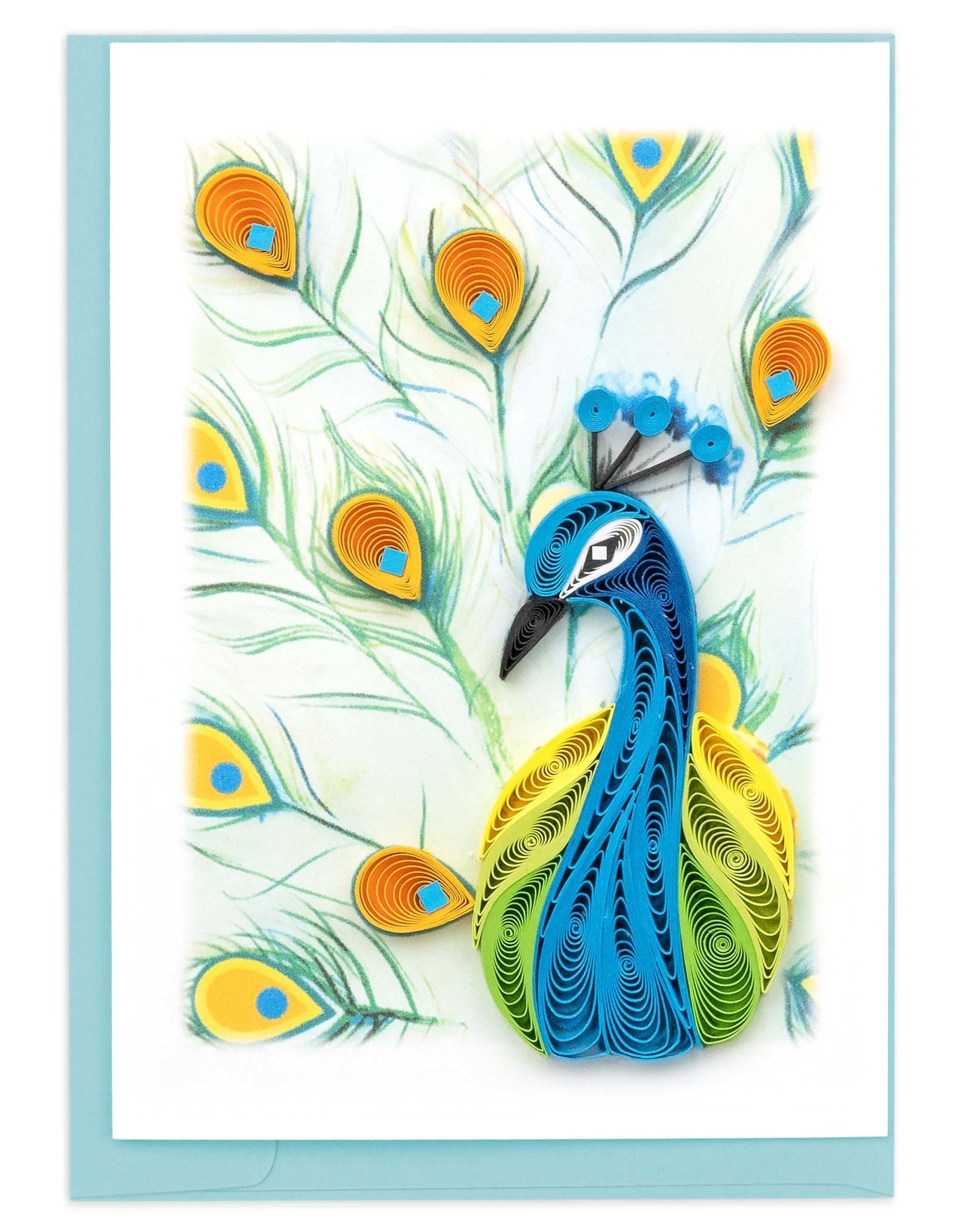 Quilling Card Quilled Gift Enclosure Mini Card Peacock