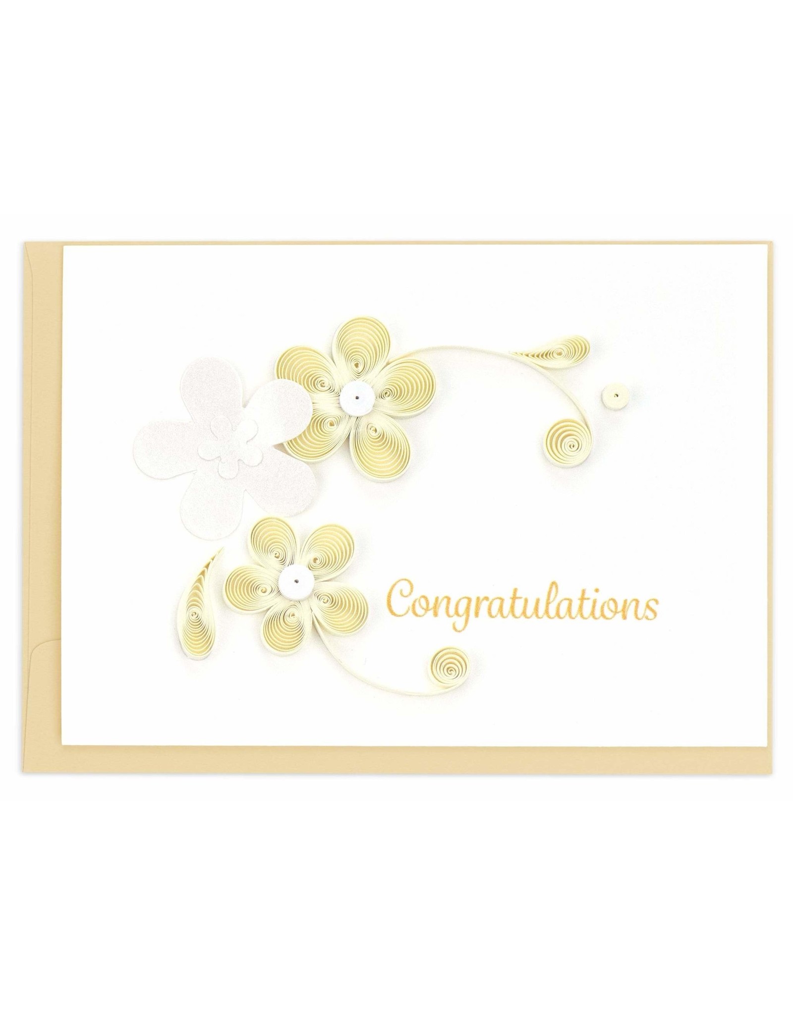 Quilling Card Quilled Gift Enclosure Mini Card Floral Congratulations