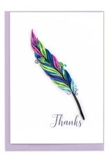 Quilling Card Quilled Gift Enclosure Mini Card Feather Quill Thanks
