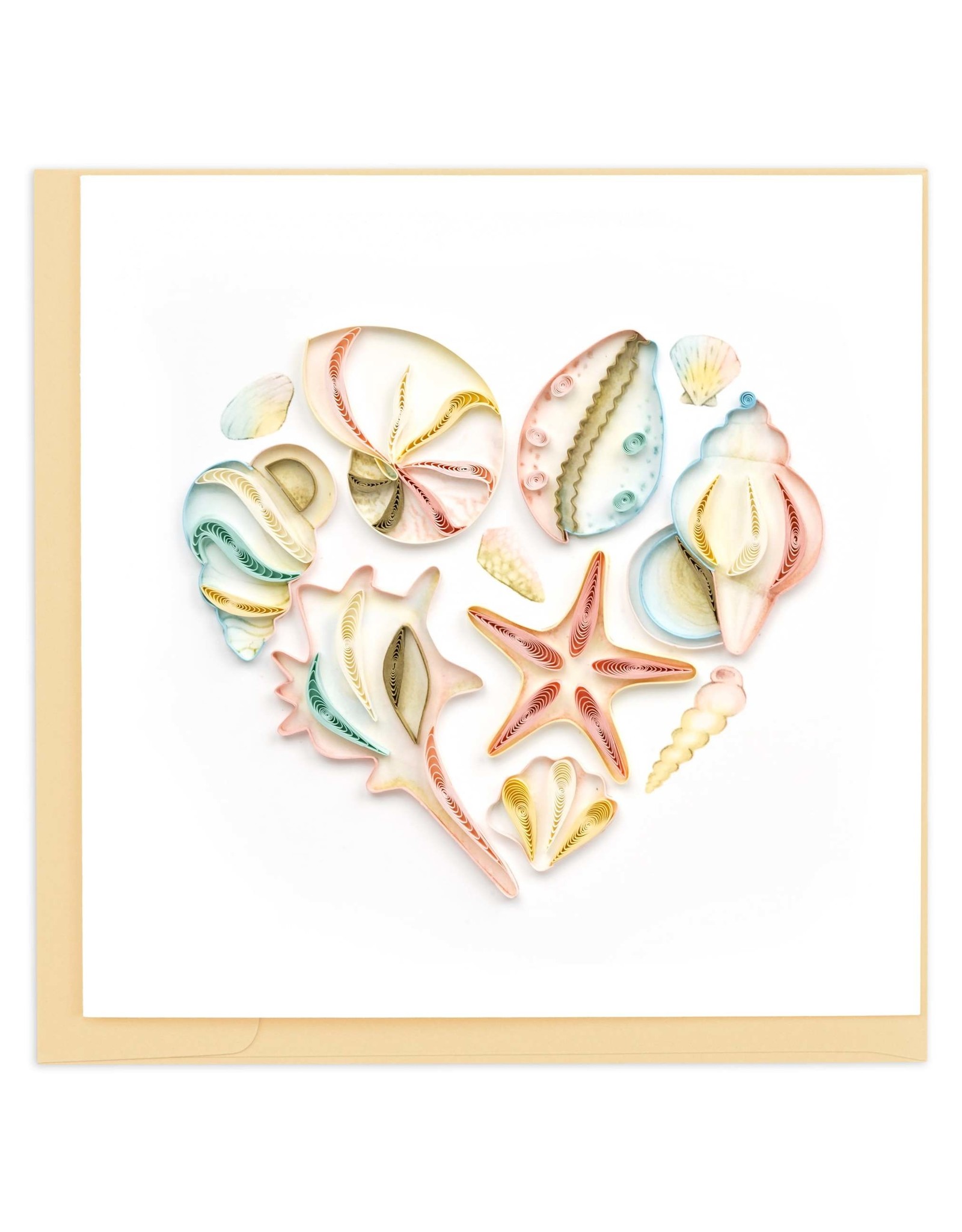 Quilling Card Quilled Seashell Heart Greeting Card