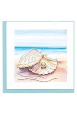 Quilling Card Quilled Seashell & Pearl Greeting Card
