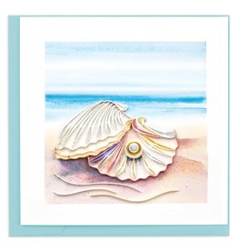 Quilling Card Quilled Seashell & Pearl Greeting Card