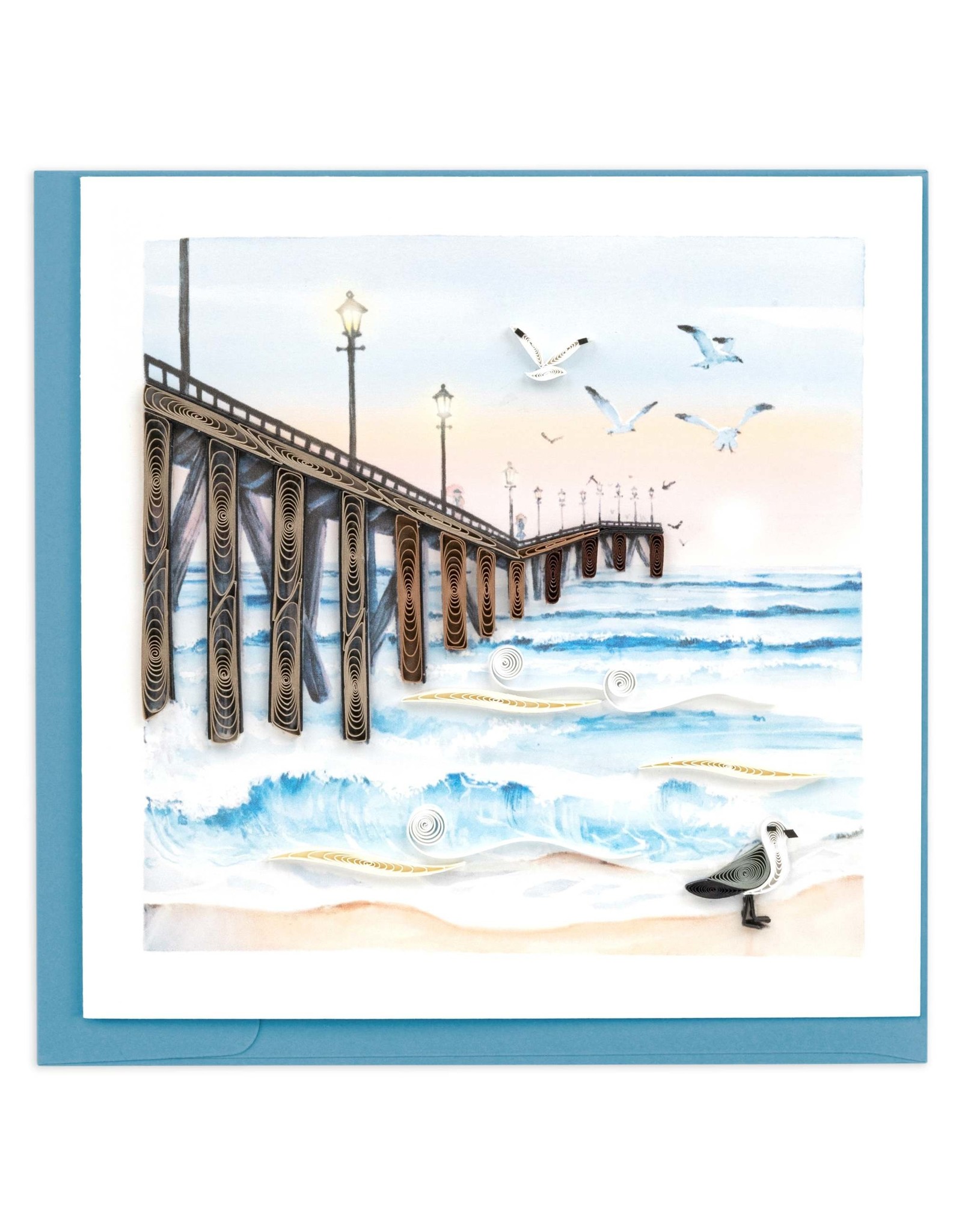 Quilling Card Quilled Fishing Pier Greeting Card