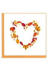 Quilling Card Quilled Fall Foliage Heart Greeting Card