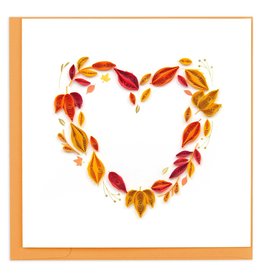 Quilling Card Quilled Fall Foliage Heart Greeting Card