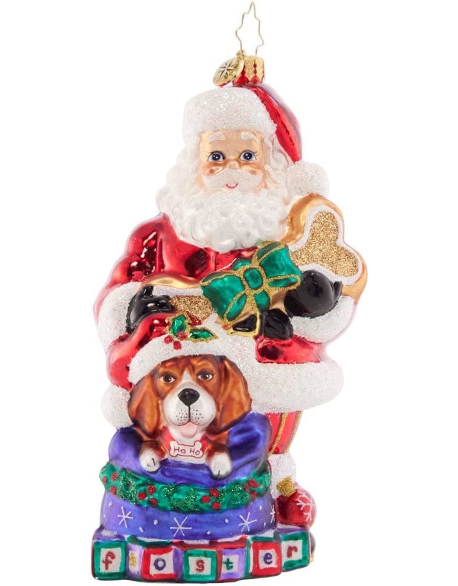 Christopher Radko Santa's Foster Friend Christmas Ornament
