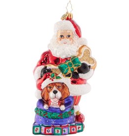 Christopher Radko Santa's Foster Friend Christmas Ornament