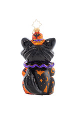 Christopher Radko Dapper Black Cat Halloween Ornament