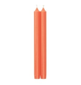 Caspari Crown Candles Tapers 10 inch 2pk In Coral