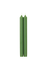 Caspari Crown Candles Tapers 10 inch 2pk In Leaf Green