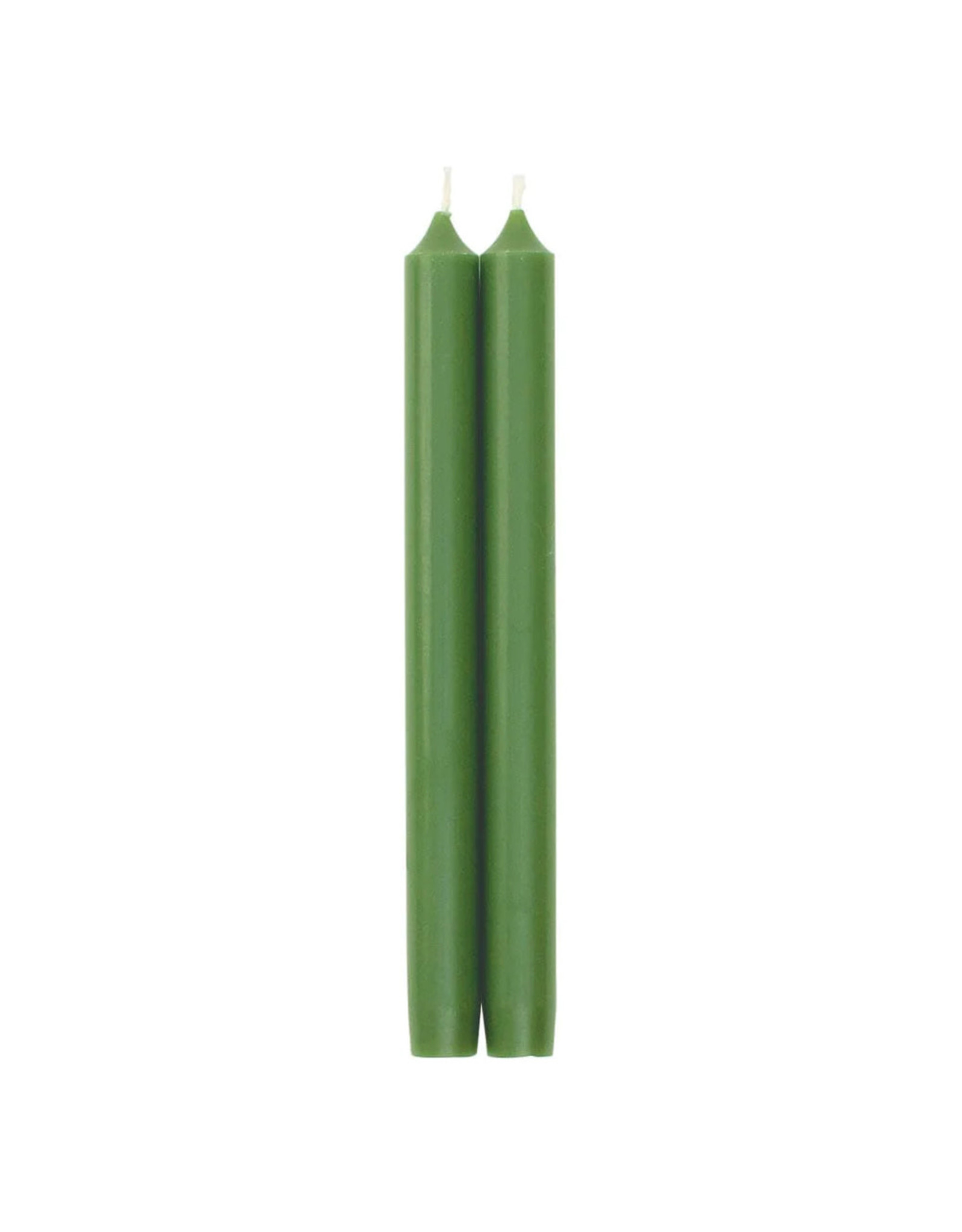 Caspari Crown Candles Tapers 10 inch 2pk In Leaf Green