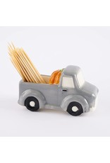 Mud Pie Pumpkin Platter With Pickup Truck Toothpick Holder