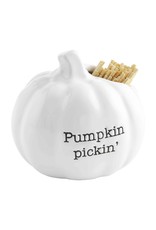 Mud Pie Ceramic Toothpick Holder | Pumpkin Pickin