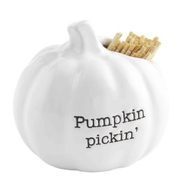 Mud Pie Ceramic Toothpick Holder | Pumpkin Pickin