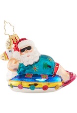 Christopher Radko Ho-Ho-Holiday In The Sun Santa Gem Christmas Ornament