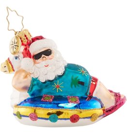 Christopher Radko Ho-Ho-Holiday In The Sun Santa Gem Christmas Ornament