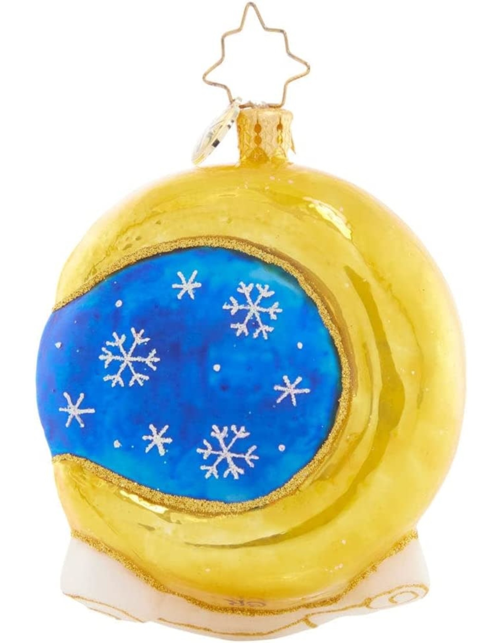 Christopher Radko Crescent Moon Gem Christmas Ornament