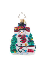 Christopher Radko Let There Be Lights Snowman Gem Christmas Ornament