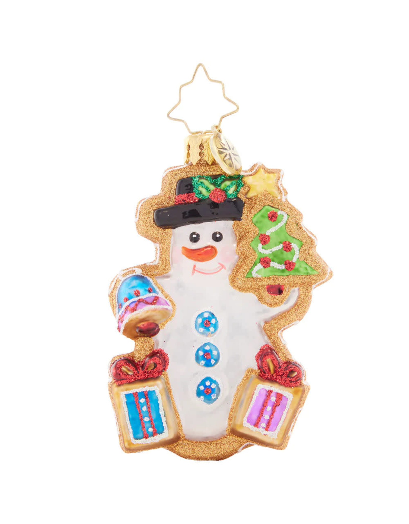 Christopher Radko Gingerbread Snowman Gem Christmas Ornament