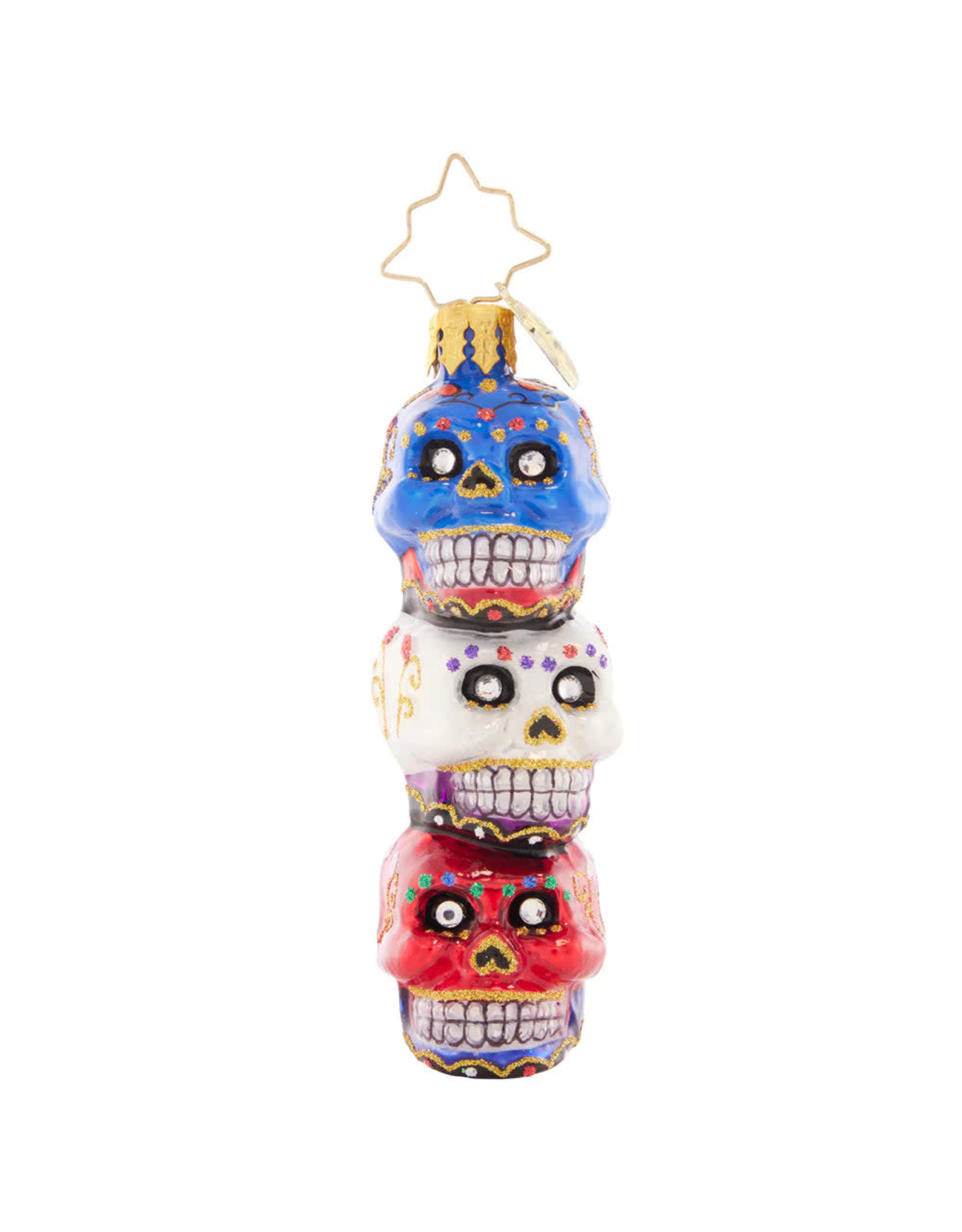 Christopher Radko Spooky Sugar Skulls Gem Ornament