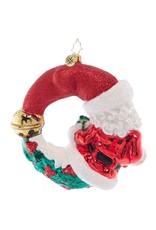 Christopher Radko Christmas Wishes Santa Wreath Christmas Ornament