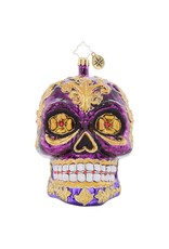 Christopher Radko Festive Filigree Calavera Skull Ornament