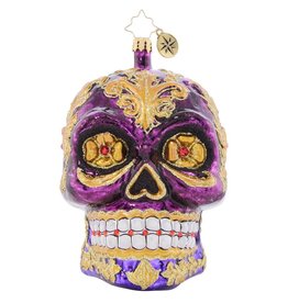 Christopher Radko Festive Filigree Calavera Skull Ornament