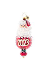 Christopher Radko New Year Elegance Santa 2023 Christmas Ornament