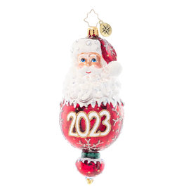 Christopher Radko New Year Elegance Santa 2023 Christmas Ornament