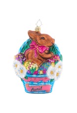 Christopher Radko Hoppy Easter Bunny Basket | April Ornament of the Month