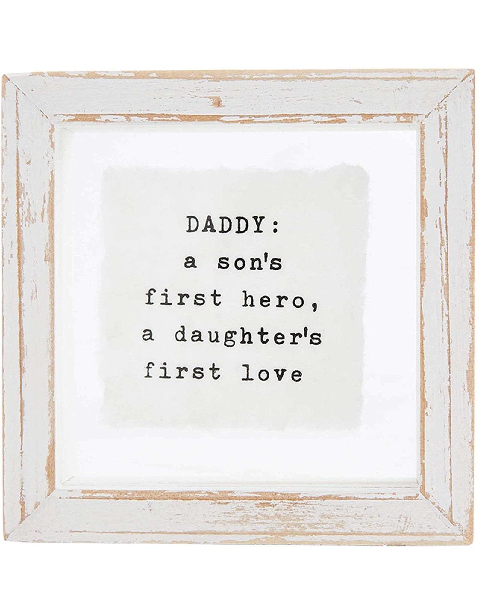 Mud Pie Pressed Glass Daddy Plaque With Sentiment