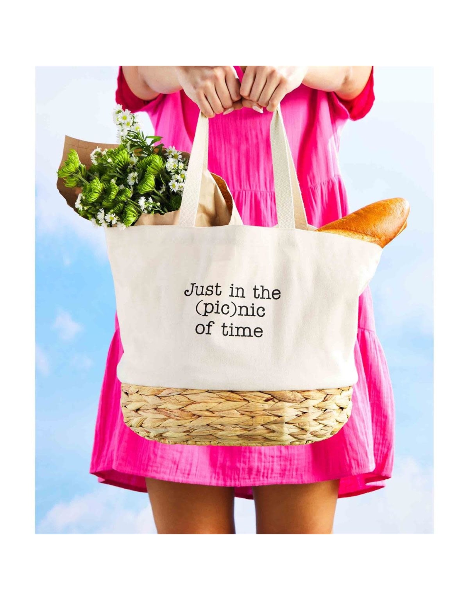 Mud Pie Picnic Basket Tote Just in the (Pic)Nic Of Time