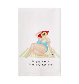 Mud Pie Hand Towel Pool Ladies If You Cant Tone It Tan It