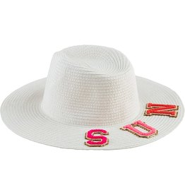 Mud Pie Women's Hats | SUN Patch Fedora In White