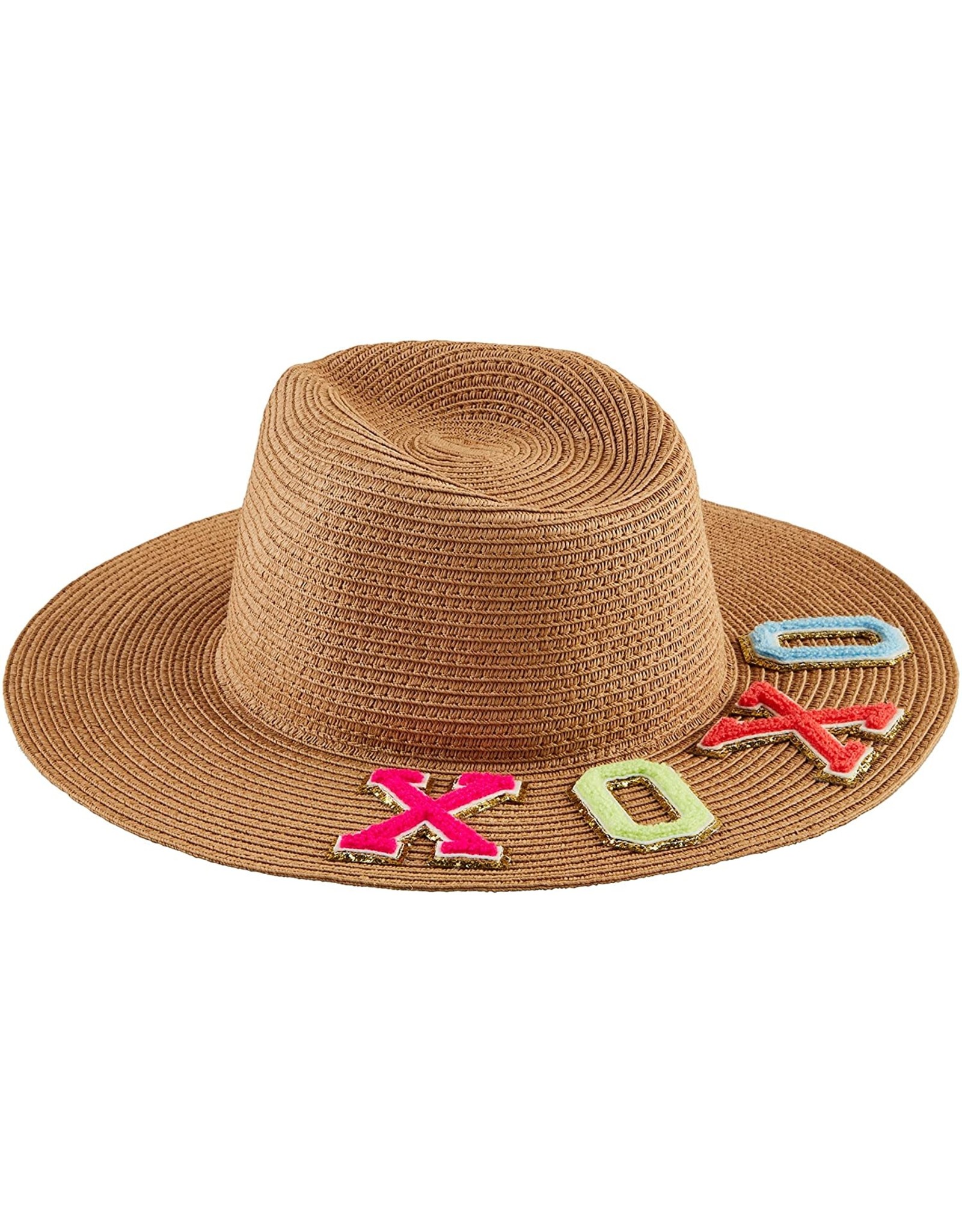 Mud Pie Women's Hats | XOXO Patch Fedora In Brown