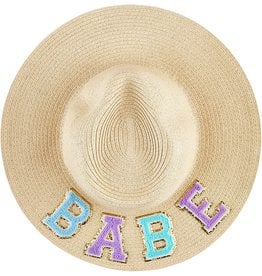 Mud Pie Women's Hats | BABE Patch Fedora In Tan