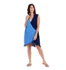 Mud Pie Kim Tassel Cover-Up One Size In Blue