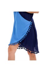 Mud Pie Kim Tassel Cover-Up One Size In Blue