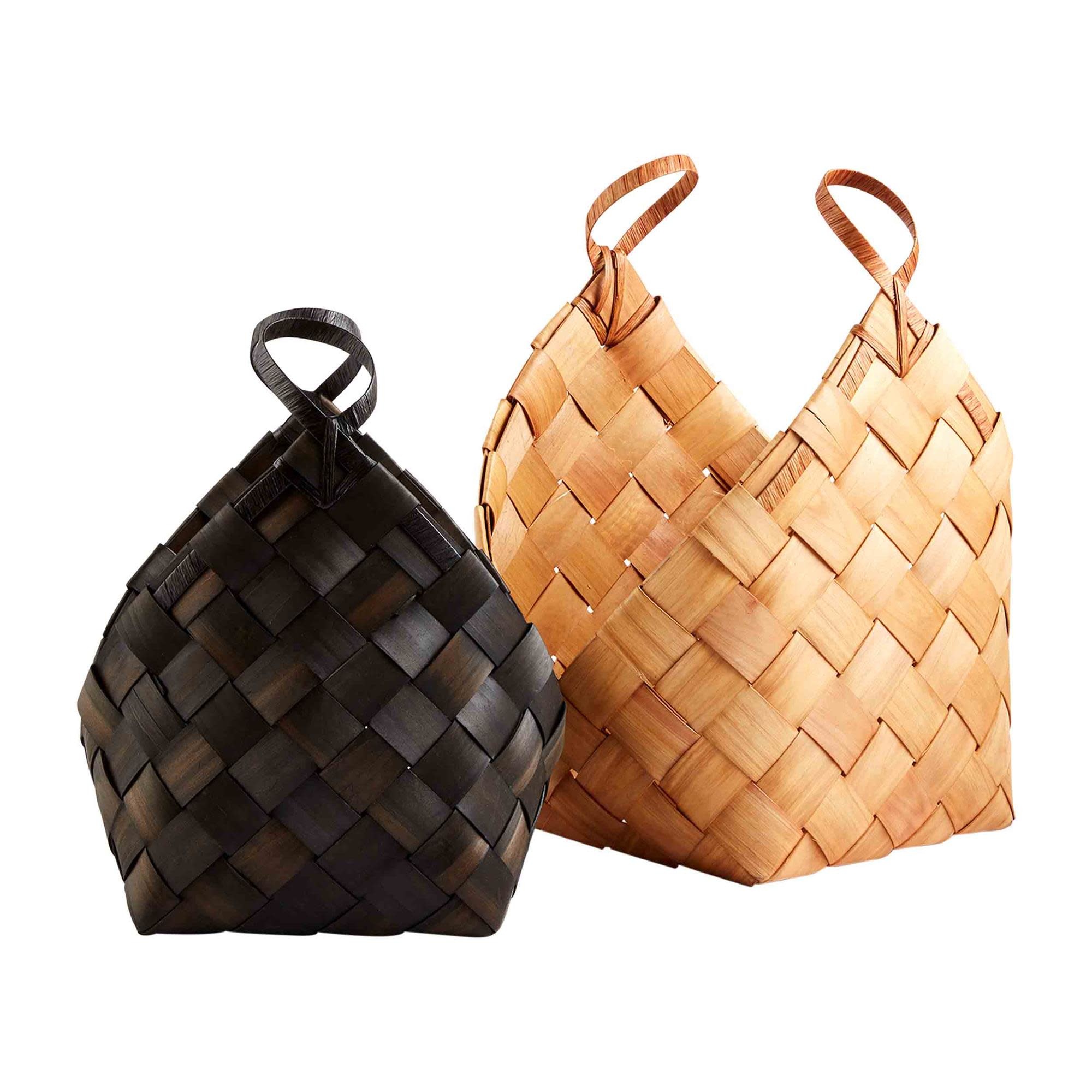 Mud Pie Wood Woven Basket Set - Digs N Gifts