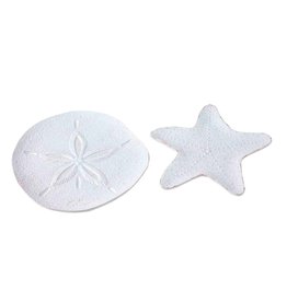 Mud Pie Nested 14" Sea Platters Set | Starfish And Sand-Dollar