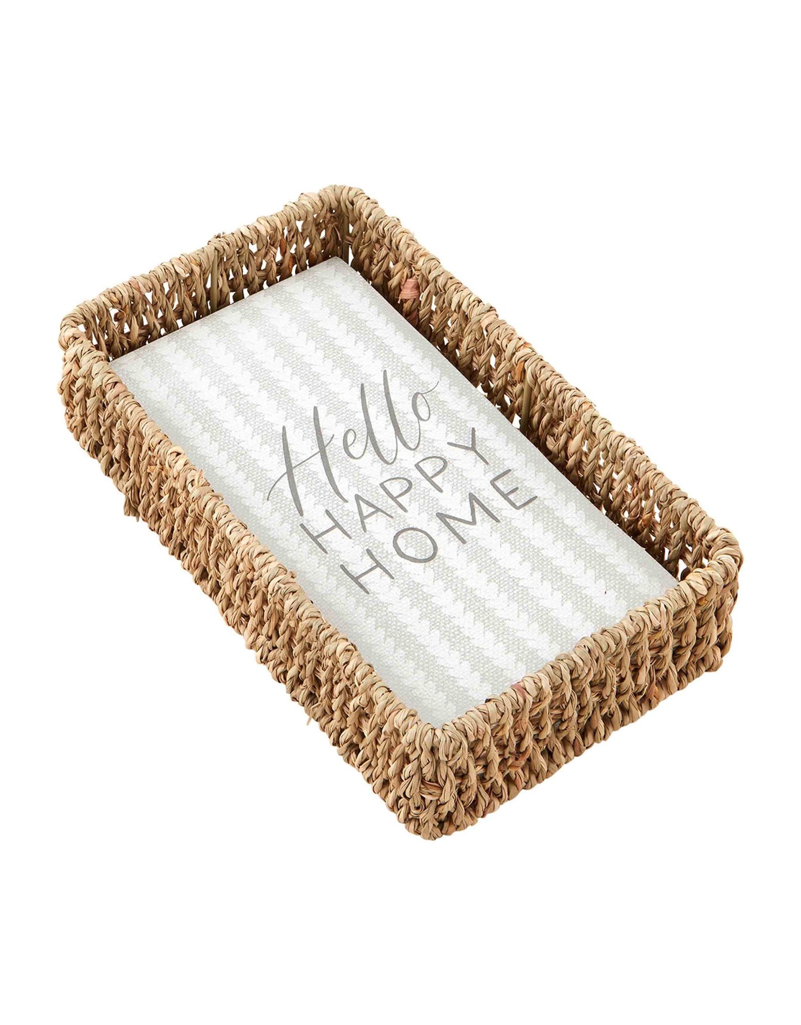 Mud Pie Guest Towel Napkin In Basket Set | Hello Happy Home