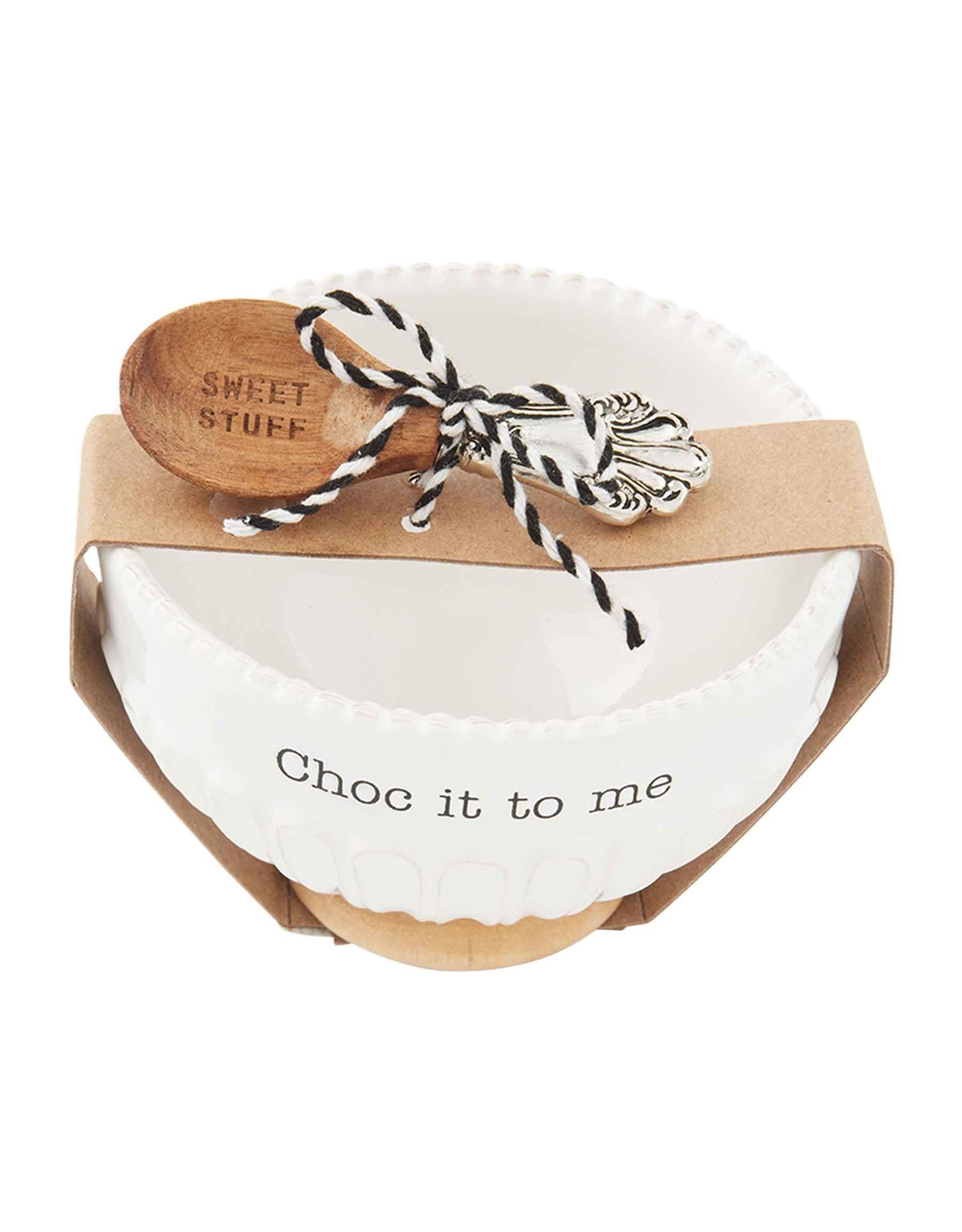 Mud Pie Choc It To Me Candy Dish Set With Sweet Stuff Spoon