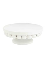 Mud Pie White Bead Pedestal | Small 3 x 8 Inch