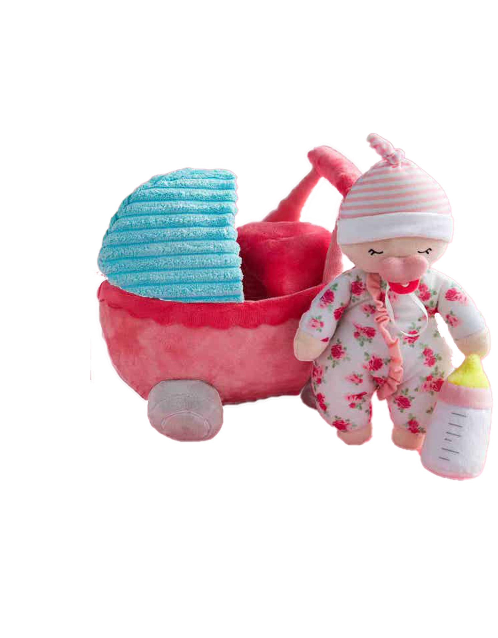 Mud Pie Kids Gifts Baby Doll And Stroller Plush Set