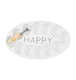 Mud Pie Happy Deviled Egg Tray Set