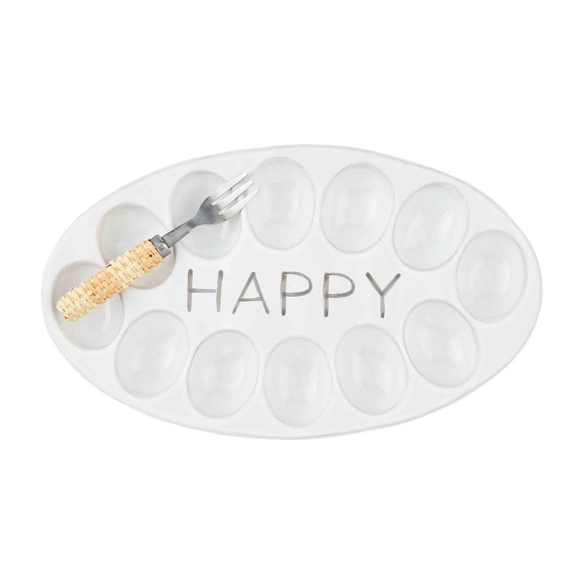 Mud Pie Happy Deviled Egg Tray Set Digs N Gifts