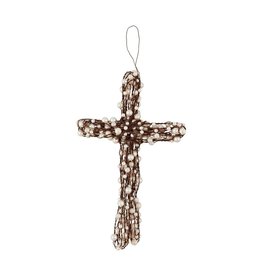 Mud Pie Pearl Beaded Wire Cross | Medium 10 Inch