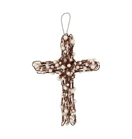 Mud Pie Pearl Beaded Wire Cross | Small 7 Inch