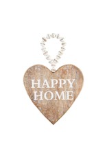 Mud Pie Happy Home Beaded Wood Heart Hanger